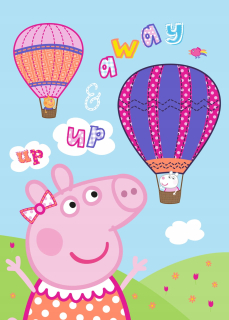 Prikrývka, prehozy na posteľ - Fleece prikrývka 100x140 George Pig Peppa 03