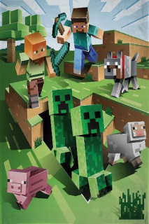 Prikrývka, prehozy na posteľ - Minecraft Fleece Deaket 100x150 Plaid Creeper Game