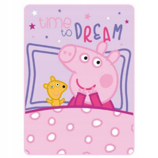 Prikrývka, prehozy na posteľ - Pepa Pepa Peppa Pig 100 cm x140 cm prikrývka