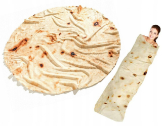 Prikrývka, prehozy na posteľ - Burritída prikrývka burrito okrúhle lôžko