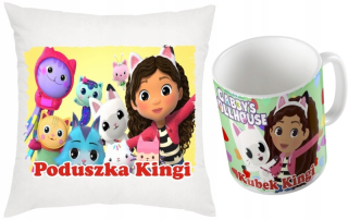Detský vankúš - KOCI COTTAGE GABI HROG a VILLOW SET + Meno