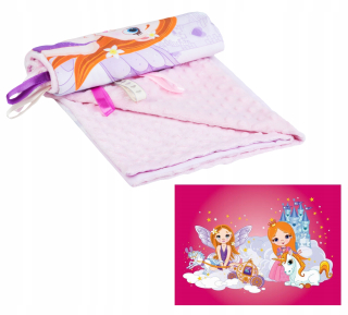 Prikrývka, prehozy na posteľ - Prikrývka 75x100 Minky Cotton Tega princezná