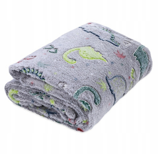 Prikrývka, prehozy na posteľ - Detská plyšová prikrývka žiariaca 130 x 155