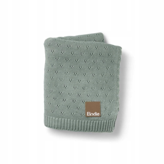 Prikrývka, prehozy na posteľ - Pointelle Pebble Green 75x100 Elodie Details Detail