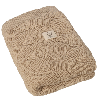 Prikrývka, prehozy na posteľ - YoSoy Waves Eco Cotton Bege 100 x 80 cm prikrývka