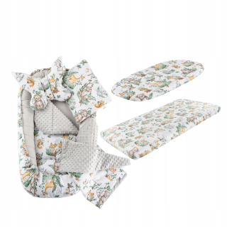 Hniezdo pre bábätko - Baby Cocoon Socket Playpen Cotton Mintus 7el.