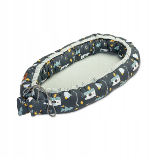 Hniezdo pre bábätko - Cocoon Waffel 80x45 Forest Polana Mint
