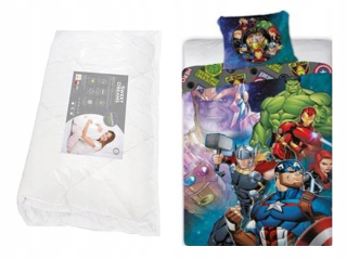 Detský set paplón, vankúš - Prikrývka 140x200+podstielka Avengers 140x200+70x90