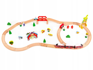 Železničné drevené Train Kit Car Tor 53