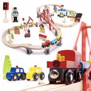 Železničné drevené Train Kit Car Tor 70