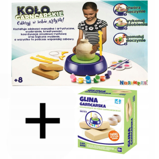 Pottery kruh kreatívne set + Clay 800g