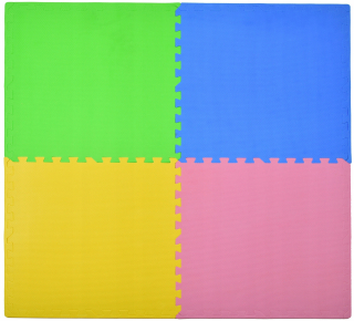 Farebné Mat Big Foam Puzzle 62x62cm 4 ks.