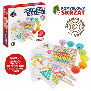 Farebné gule z dreva triedič dômyselné skok