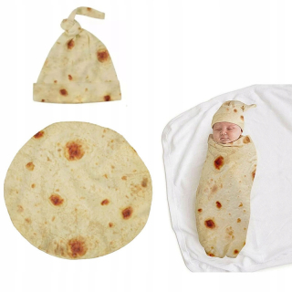 Prikrývka, prehozy na posteľ - Sada prikrývok 85 cm tortilla burrito leto