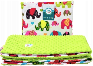 Perinky do kočíka - Prikrývka Minky set deka 75x100cm prikrývka + vankúš