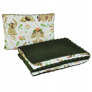 Prikrývka, prehozy na posteľ - Minky sada prikrývka 90x120 vankúš 40x60 Návrhy