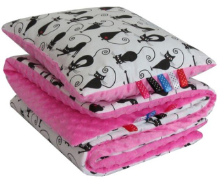 Prikrývka, prehozy na posteľ - Minky set prikrývka prikrývky 120x160 vankúš 40x60