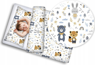 Detský set paplón, vankúš - Detská posteľná súprava+výplň 120x90 4el
