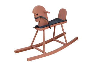Hojdací kôň hojdavý hnedý sedlo