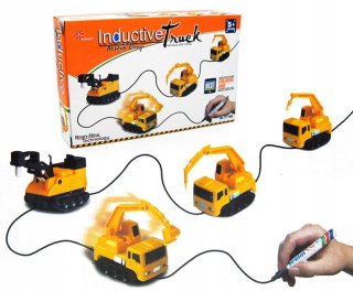 EXCAVATOR INDUKCIA + Mazák auto PAINT CESTA
