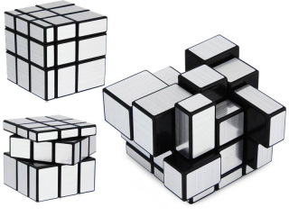 Cube Puzzle Rubik 6cm x 6cm Mirror Silver