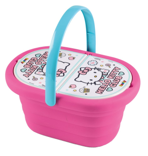 PIKNIKOVÝ KOŠÍK HELLO KITTY + DOPLNKY TANIERE