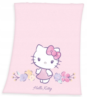 Prikrývka, prehozy na posteľ - Cat Cat Hello Kitty veľká prikrývka polárna koberec
