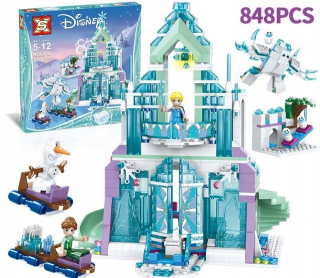 Frozen Elsa - Land ľadu Frozen Castle bloky Elsa Anna 848 ks