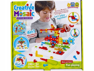 Kreatívne mozaika 240 el. 3D puzzle; CONSTRUCTION SET; NS