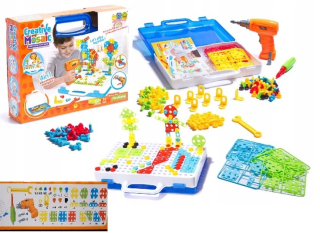 Stavebnica - CREATIVE BLOCKS DIEŤA MOZAIKA DRILL 237 EL