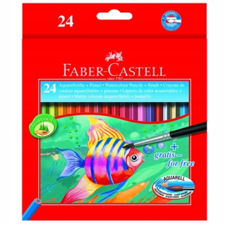 Watercolor ceruzky Faber Castell 24kol + kefa