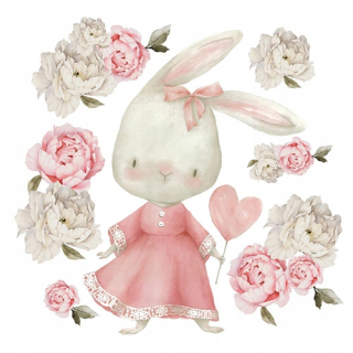 Destké samolepky - Bunny Peonies Street Stickers pre deti