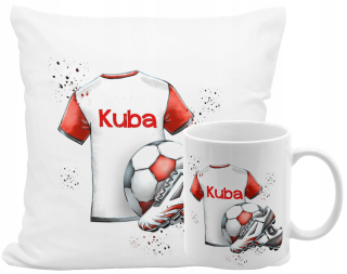 Detský dekoračný vankúš - Hrnček futbalového fanúšika