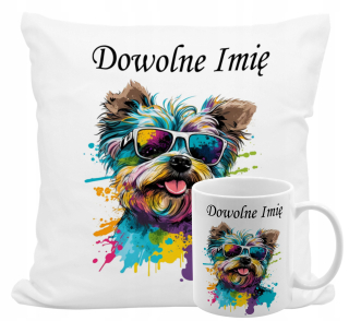 Detský dekoračný vankúš - Hrnčekový vankúš Dog Dog Dogs akékoľvek meno