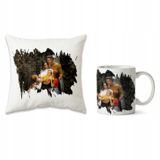 Detský vankúš - Hrnček + vankúš s fotografiou na Vianoce pre Santa
