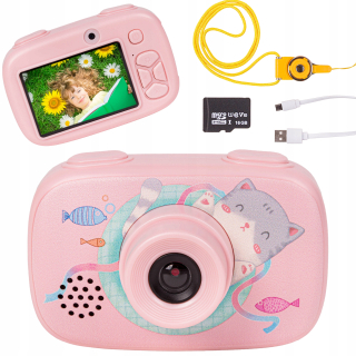 Pink Camera Digitálny fotoaparát pre deti Cat Vodítko