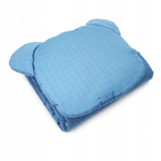 Prikrývka, prehozy na posteľ - Bambus Swaddle + Teddy Bear vankúš __ prikrývka 75x100