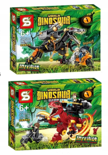 Stavebnica - Op 2 bloky Dinosaur World Dinosaur Rex Indoraptor