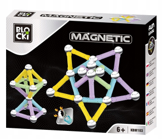 Stavebnica - Magnetické bloky bločkov 38 El.