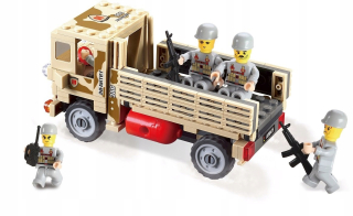 Stavebnica - Bloky. Bloky. Mouse. Military truck 183 el.