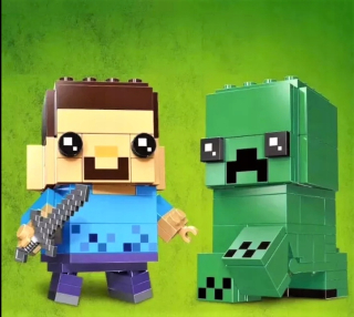 Minecraft - Brickheadz tehly minecraft Steve a Creeper