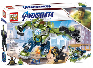 Stavebnica - Obrázok podložky Hulk Robot + loď Battle 2 1