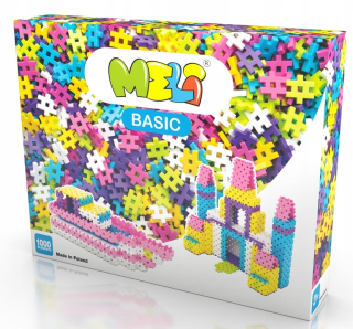 Stavebnica - Stavebné bloky Meli Basic Pink 1000 + veniec
