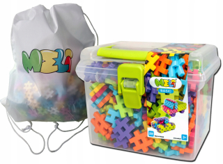 Stavebnica - Štrukturálne bloky Meli Travel Box 250 + DARČEK