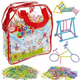 Stavebnica - Štrukturálne bloky Straw tyčinky set 1000el