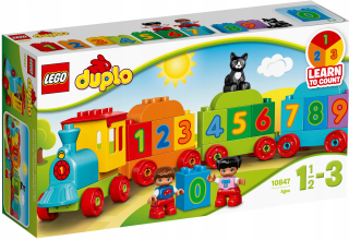 Stavebnica - LEGO Duplo vlak 10847 cyferkami