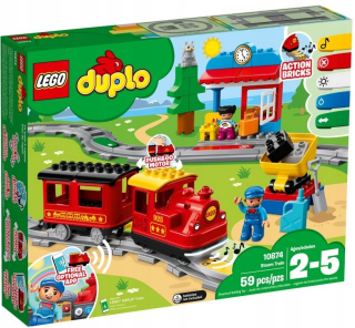 Stavebnica - LEGO DUPLO 10874 Parný vlak s motorom