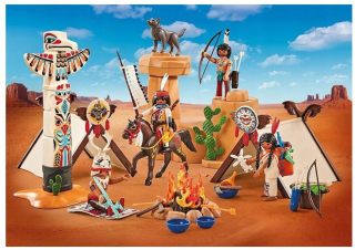 Stavebnica - Bloky Playmobil Wild West Camp Indian 9899