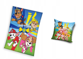 Paw Patrol - Deka fleece deka + vankúš vankúš psa hliadky