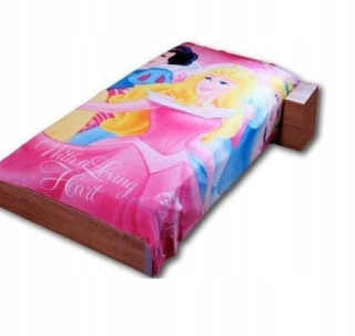 Prikrývka, prehozy na posteľ - Detská prikrývka 150x200 Princezná výtlačky